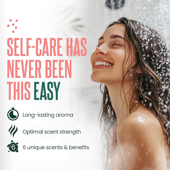 Cleverfy Shower Steamers Aromatherapy for Women and Men – Mothers Day Gifts for Mom – Self-Care Shower Bombs for Stress Relief and Relaxation – 6 Tablets