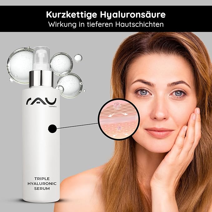 RAU Triple Hyaluronic Serum Concentrate (1.01 oz) - Anti-wrinkle serum with 3 different kinds of hyaluronic acid