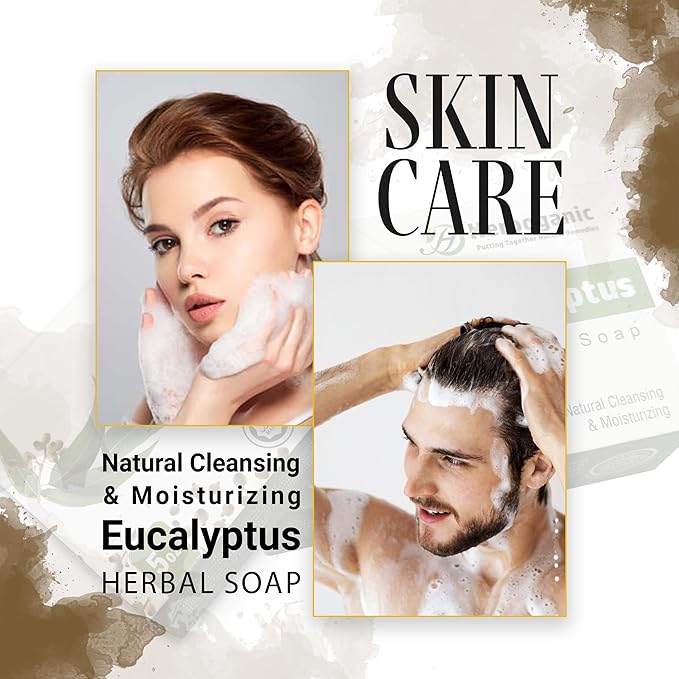 Eucalyptus Herbal Soap | Pack of 6 of 5oz soap Bar | Ideal for Men and Women, Soothing and Nourishing Soap for Moisturization