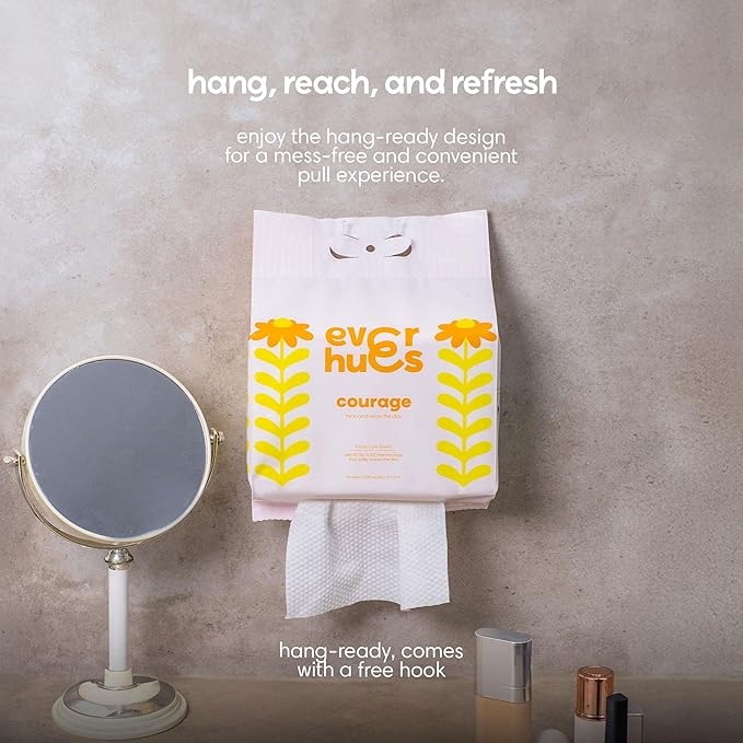 Disposable Face Towels, Makeup Remover Wipes for face, 270 Count, 7.8 in x 7.8 in, 3 Bags of Dry Unscented Makeup Wipes for sensitive skin with free hook for easy hang