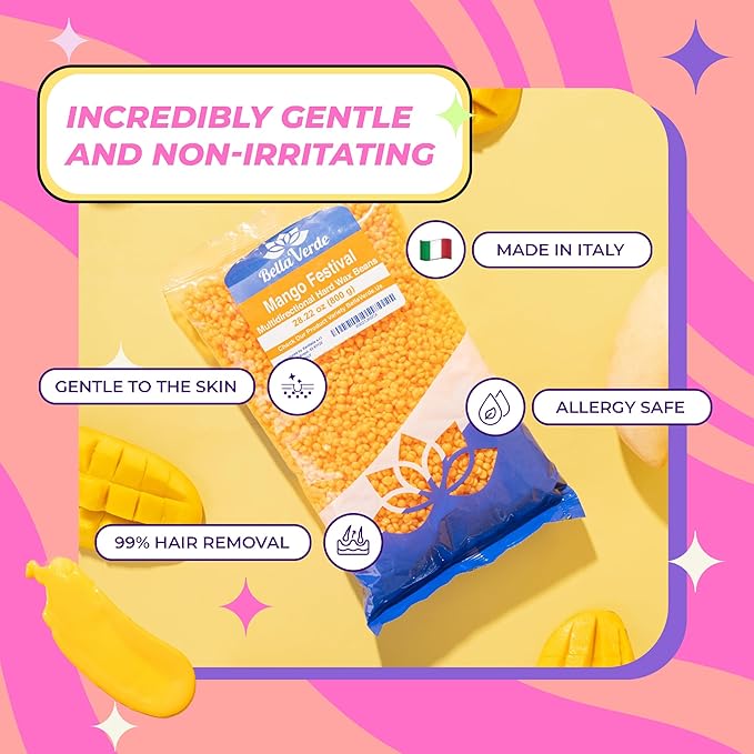 Wax Beans - Hard Wax Beads for Hair Removal - Brazilian Eyebrow Home Body Wax for Men Women 28oz