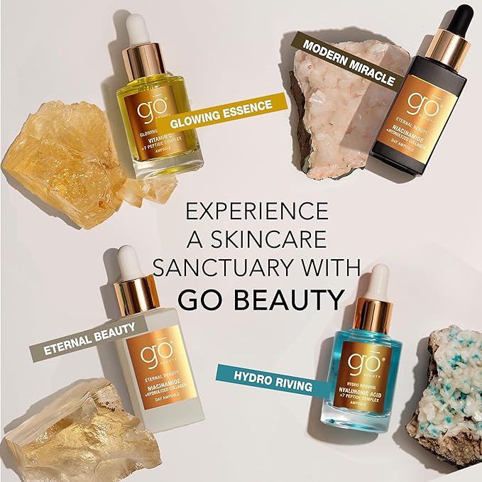 Go Beauty Longevity CoQ10, Daily Antioxidant Defense Serum - A Super Food for Skin, Boost Skin Health, Anti-Aging, Sun Damage, Sagging Skin – with 7 Peptides & Vitamin B3 – Pure Vitality, 1 fl. Oz