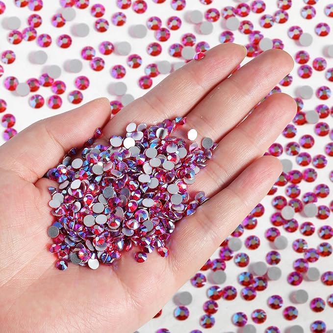 Beadsland Flatback Rhinestones Bulk, 14400pcs Rhinestones for Nails Crafts Clothes DIY Decoration, Hyacinth AB, SS10, 2.7-2.9mm