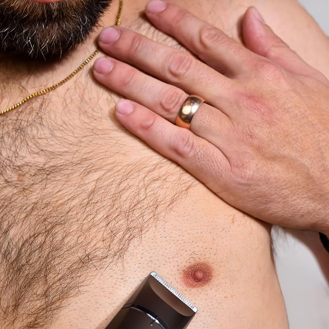 Bushbalm Electric Body Grooming Trimmer for Men, Waterproof, Cordless, Precision Shaver for Chest, Back, and Body Hair – Francesco Trimmer - Black