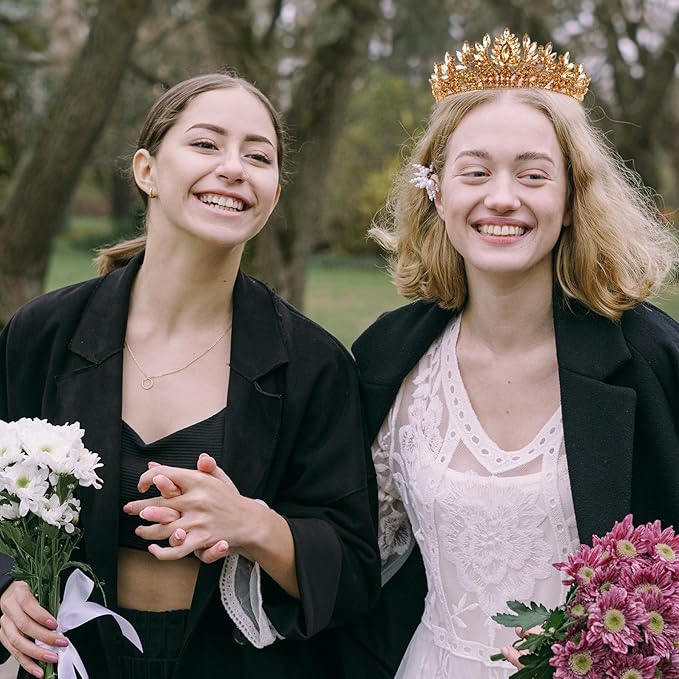 LIMELIA Women's Tiara for Henna Wedding Party|Glitter Hair Accessories for Bridal Birthday Pageant Prom Halloween Cos-play Christmas Party|Danver-Honey