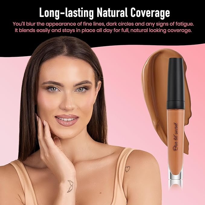 Frankie Rose Cosmetics Our Lil' Secret Concealer Sweat-Proof & Matte Under Eye Concealer, Long Lasting Full Coverage For Fine Lines, Dark Circles & Hide Imperfections - Truffle