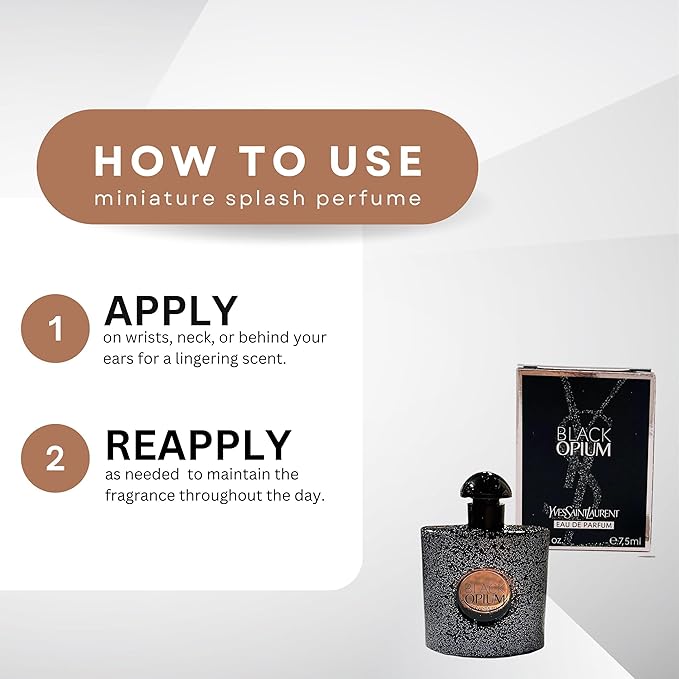 Yves Saint Laurent Black Opium Perfume for Women Mini EDP Splash 0.25 Ounce