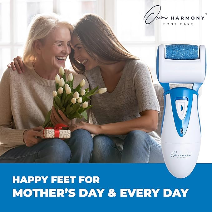 Electric Callus Remover: Own Harmony Professional Pedicure Tools Foot Care for Women, Rechargeable Foot Scrubber, CR900 Electronic Feet File Pedi Sander Best for Hard Cracked Dry Dead Skin, 3 Rollers
