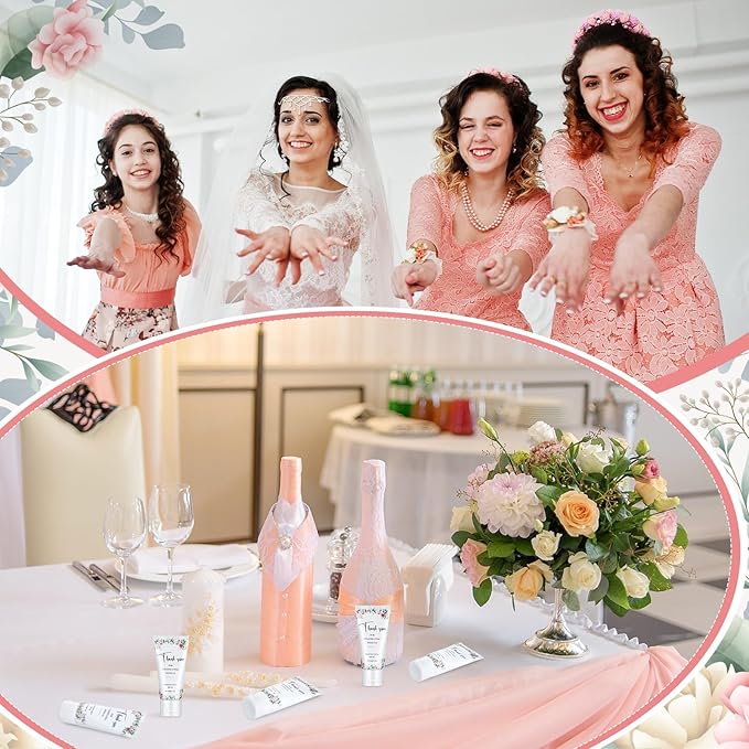 24 Pcs Mini Sunscreen Bulk for Summer Wedding Party Spf 30 Water Resistant Sunscreen Lotion Bulk 1oz Travel Size for Thank You Gifts Wedding Party Supplies(White Cream,Floral)