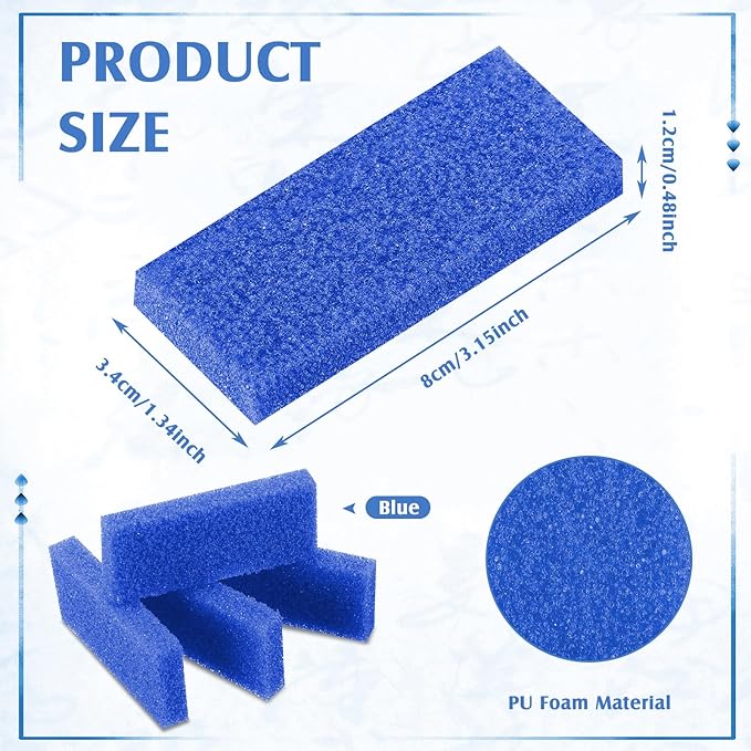 Batiyeer 600 Pcs Pumice Stone Bulk for Feet Scrubber Dead Skin Disposable Pedicure Pumice Stone Foot Shower Scrubber for Heel Cuticle Callus Remover Bath Spa,3.15 x 1.34 x 0.47 Inch(Blue)