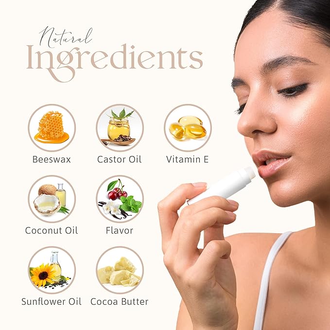 BELLADONNA Lip Balm Bulk Unlabeled - Made in USA Bulk Chapstick - Natural Ingredients Vitamin E Shea Butter - Custom Chapstick Bulk For Party & Wedding Favors (200 Count, Honey)