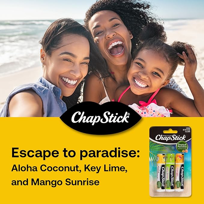 ChapStick Fan Favorites Multi-Pack Flavored Lip Balm Tubes Fan Favs - 0.15 Oz (Box of 6 Packs of 3)