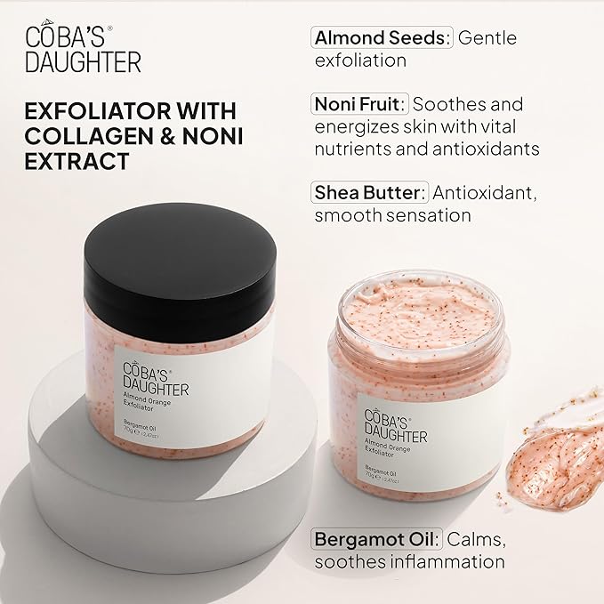 COBA'S DAUGHTER 3-Piece Body Care Gift Set | Mother's Day Gift set| Honey Turmeric Scrubs & Almond Orange Scrubs | Soothing Aloe Vera Gel| Shower Therapy for Women| Travel Size Beauty