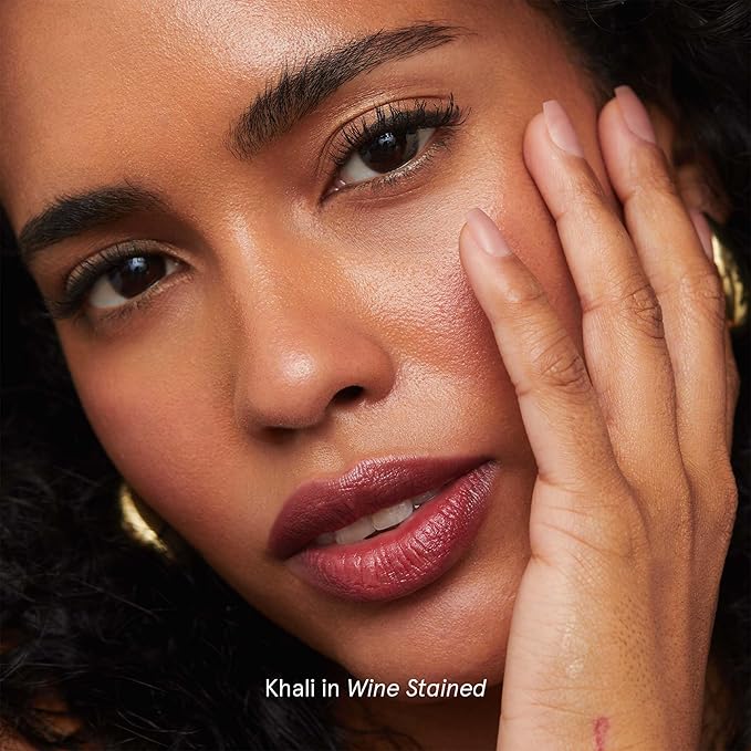 SOSHE Beauty - Ceramide Refillable Lip Silk | Sheer Hydrating, Silky, Buildable Lipstick | Ceramides, Vitamin E, Shea Butter | Cruelty-Free, Certified Plastic Negative (Wine Stained - Cool Cherry)