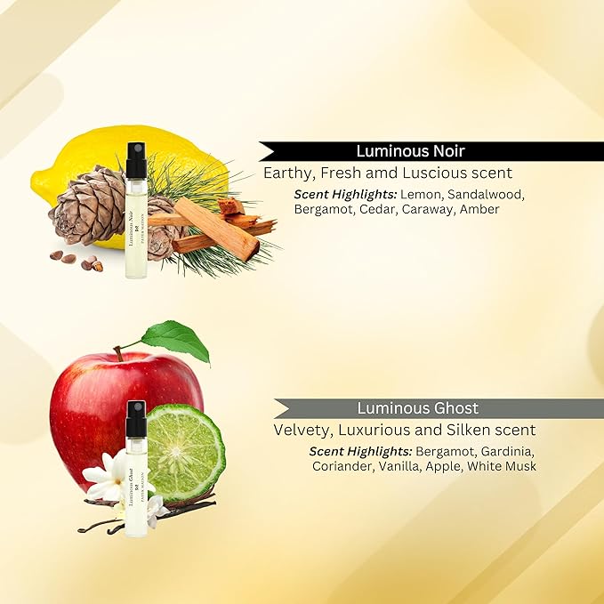 Patek Maison Perfume for Women and Men Luminous Discovery Gift Set Mini Vial Sampler Sprays EDP 0.10 Fl oz