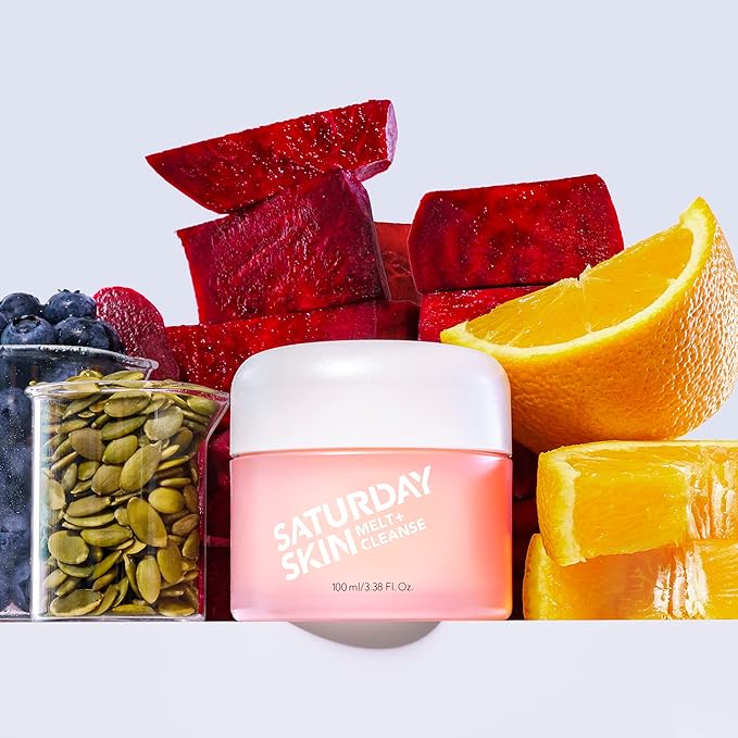 Saturday Skin Melt Cleanse Makeup Remover Balm Daily Cleansing Facial Balm to Oil Double Face Wash Vegan Remove Waterproof Makeup and Mascara