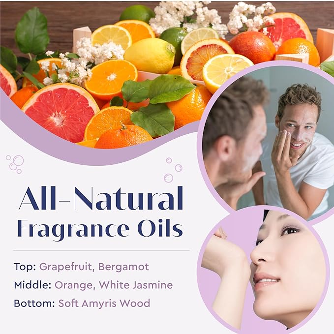 Loofa Duo Set - Exfoliating Sea & Grapefruit Soap Bars - Natural Fragrance - Hydrating & Moisturizing Triple-Milled Luxury - 10.5 Oz Each