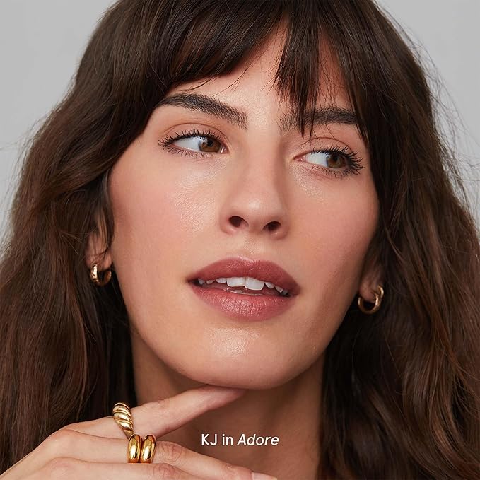 SOSHE Beauty - Ceramide Refillable Lip Silk | Sheer Hydrating, Silky, Buildable Lipstick | Ceramides, Vitamin E, Shea Butter | Cruelty-Free, Certified Plastic Negative (Adore - Warm Taupe)