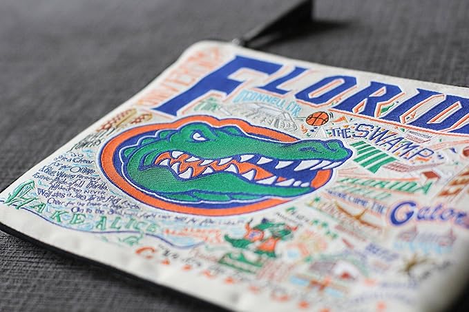Catstudio Collegiate Zipper Pouch, University of Florida Travel Toiletry Bag, Ideal Gift for Alumni, Makeup Bag, Dog Treat Pouch, or Travel Purse