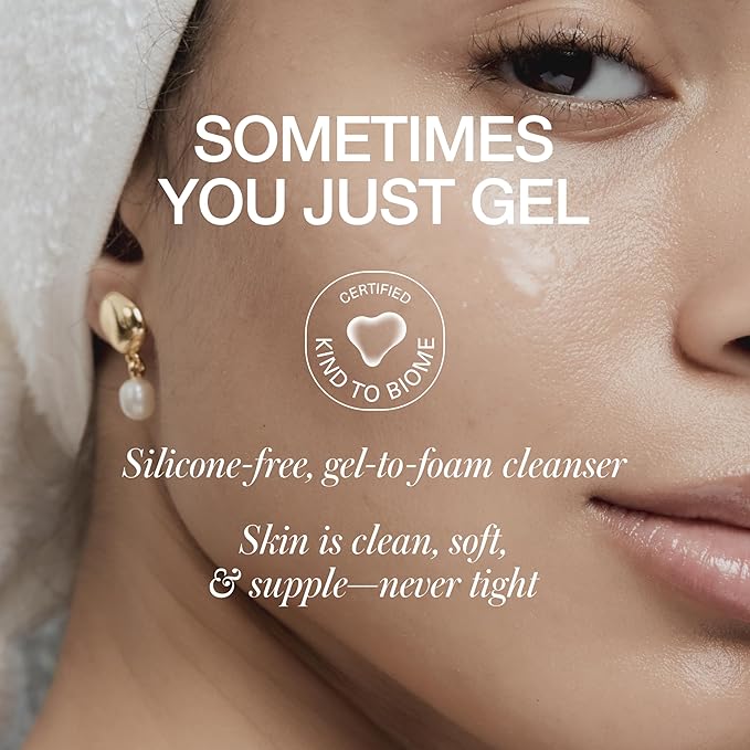 RMS Beauty Kakadu Clean Cleansing Gel - Silicone-Free Gel to Foam Gentle Facial Cleanser, SPF & Makeup Remover Hydrating Face Wash with Natural Vitamin C & Glycerin to Support the Skin Barrier