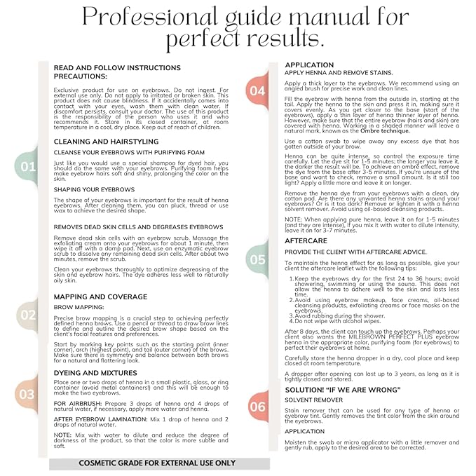 Eyebrow Henna, for natural-looking coloring, 15 ml (Light brown)