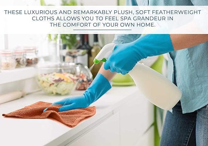 DAN RIVER 100% Cotton Washcloths 24 Pack Premium Quality Face and Body Cloth, Quick Dry Essential Towels for Bathroom, Hand, Kitchen & Cleaning, Baby Rugs | 12X12 in | 400 GSM | Orange