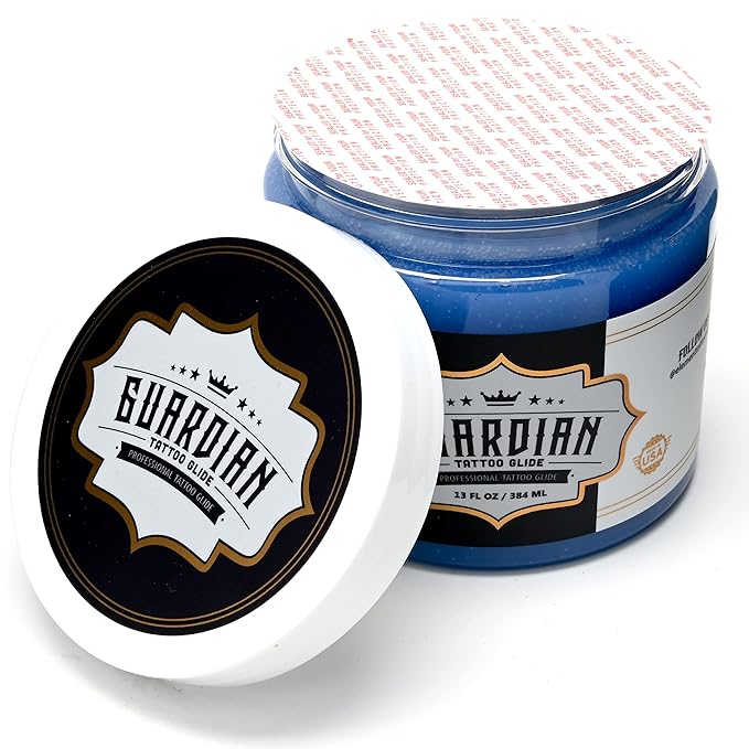 Tattoo Glide During Tattooing - AfterCare - Tattoo Ointment - Moisturizer - Guardian - 13oz - Jar - Tattoo Artist - Made in the USA (1 Jar)