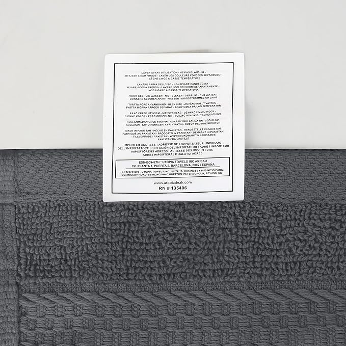 Utopia Towels 12 Pack Premium Wash Cloths Set, 12 by 12 Inches, 100% Cotton Ring Spun, Highly Absorbent and Soft Feel Essential Washcloths for Bathroom, Spa, Gym, and Face, Dark Brown