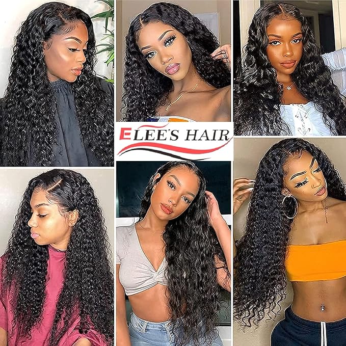 12A Grade Deep Wave Lace Frontal 13x4 Ear to Ear Lace Frontal 16 Inch 100% Unprocessed Brazilian Virgin Human Hair Swiss Lace Frontal Closure 200% Density Pre Plucked With Baby Hair Natural Color
