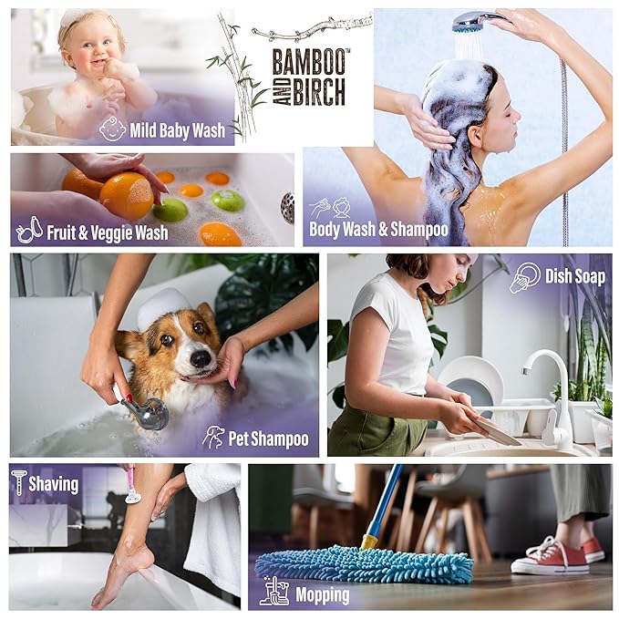 Pure Castile Soap Liquid Organic, Certified Palm Oil Free Natural Soap, Lavender, 64 oz