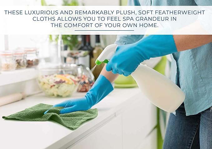 DAN RIVER 100% Cotton Washcloths 24 Pack Premium Quality Face and Body Cloth, Quick Dry Essential Towels for Bathroom, Hand, Kitchen & Cleaning, Baby Washcloths | 12X12 in | 400 GSM | Sage Green