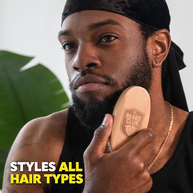 The Beard Club Beard Kit for Men - Grooming & Care Kit - Cedar & Sandalwood Oil, Sandalwood Balm, Boar Bristle Brush, Comb, Trimming Scissors - Gift Set