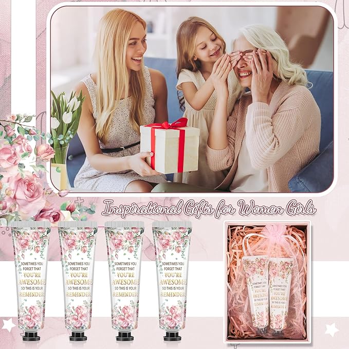 48 Sets Baby Shower Hand Cream Bulk Inspirational Gifts Baby Shower Favors Bridal Thank You Hand Cream for Guests Travel Size Lotion with Organza Bags