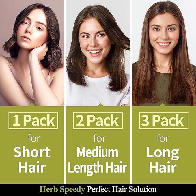 DONGSUNG Herb Speedy Color Cream (Deep Brown, 3 Pack), PPD-Free Ammonia-Free Vegan Hair Dye with Sun Protection, Odorless, Gentle for Sensitive Scalp, No Eye or Scalp Irritation