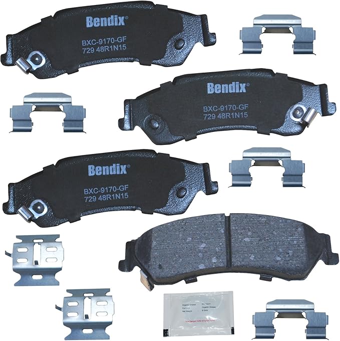 Bendix Priority1 CFC729 Ceramic Rear Brake Pads for Chevrolet Blazer 2005-1997, S10 2004-1998, GMC Jimmy 2005-1997, Sonoma 2004-1998, Isuzu Hombre 2000-1998, Oldsmobile Bravada 2001-1997