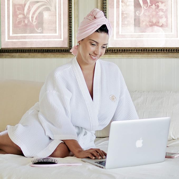 Microfiber Hair Towels Wrap for Women - Smooth as Silk - Anti-Frizz for Curly, Wavy, Straight Hair Girls - Plopping Essential - Fast Drying - Easier to Use Than a T-Shirt - 2 pack