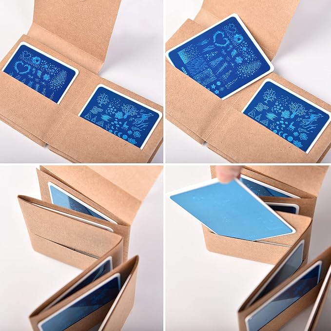 KADS 20pcs Nail Stamp Plates Set - Leaves, Flowers, Animal Nail Art Templates (20 Pcs)