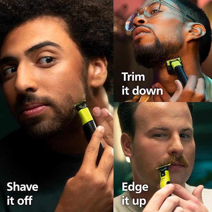 Norelco Philips OneBlade 360 with Connectivity Hybrid Face, Electric Beard Trimmer, Shaver with 360 Blade Tech & 1hr Fast Charge, 1x360 Blade, & 5-in-1 Comb, QP4530/90