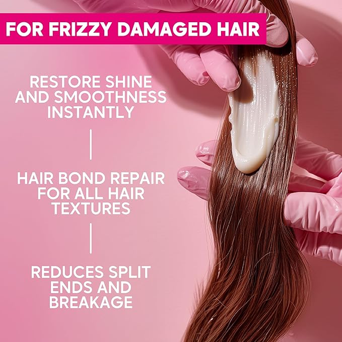 HAIR TREATMENT MASK FOR DAMAGED BRAZILIAN BONDOX 2.82 oz Thermal Activated Mask for Dry Frizzy Hair | Formaldehyde Free Cruelty Free | Results for up to 1-3 months | Almond Oil
