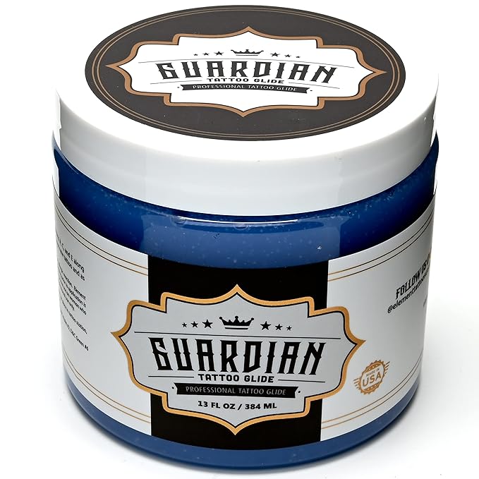 Tattoo Glide During Tattooing - AfterCare - Tattoo Ointment - Moisturizer - Guardian - 13oz - Jar - Tattoo Artist - Made in the USA (1 Jar)