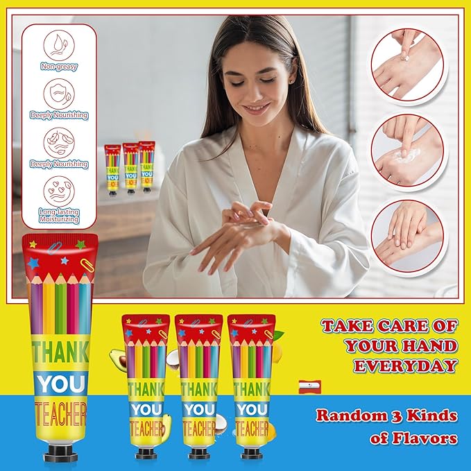 48 Sets Baby Shower Hand Cream Bulk Teacher Gifts Baby Shower Favors Bridal Thank You Hand Cream for Guests Travel Size Lotion with Organza Bags