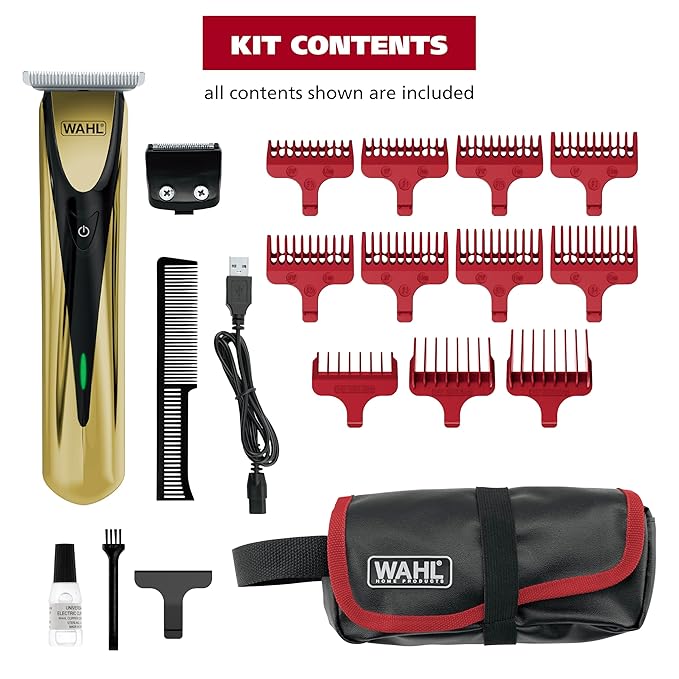 Wahl Lithium-Ion Cordless Rechargeable Edge & Detail Shaver and Beard Trimmer for Men with USB Charging – Model 3025950