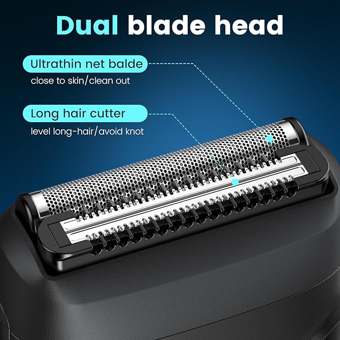 Brightup Electric Foil Shavers for Men, Mini Electric Razor for Shaving Face, Compact Travel Shaver with Floating Blades, Waterproof Wet/Dry Razor USB C Rechargeable