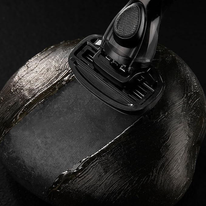 MANSCAPED® The Crop Shaver® Men's 3-Blade Stainless Steel Groin Hair Razor with Pivoting Head, Micro Comb Bar, Wide Lubrication Strips - with 4 Replacement Cartridges