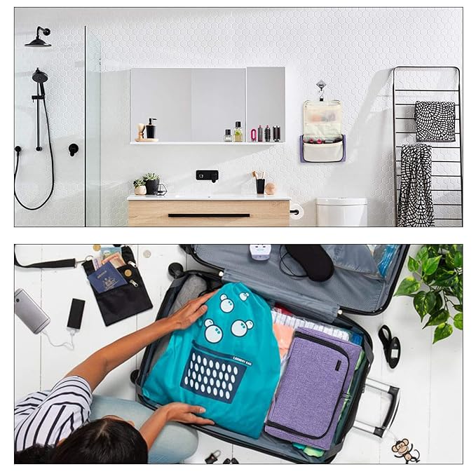 Teamoy Travel Storage Bag Compatible with Dyson Airwrap Styler, Portable Travel Organizer for Airwrap Styler and Attachments, Purple