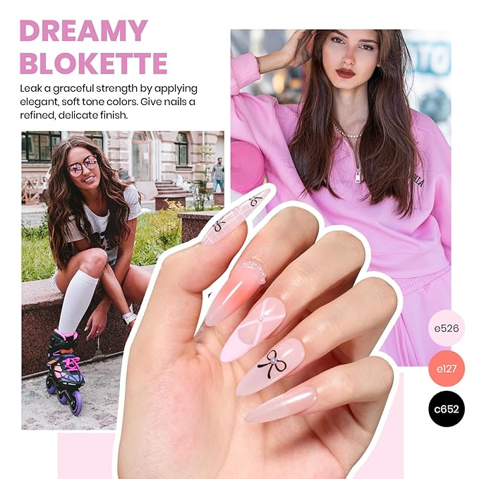 Beetles Spring Gel Nail Polish Kit with Uv Light, 37Pcs 25 Colors Pastel Gel Polish Starter Kit, Green Pink Red Blue Purple Nail Polish for Beginners with Everything Manicure Tools Gift for Women