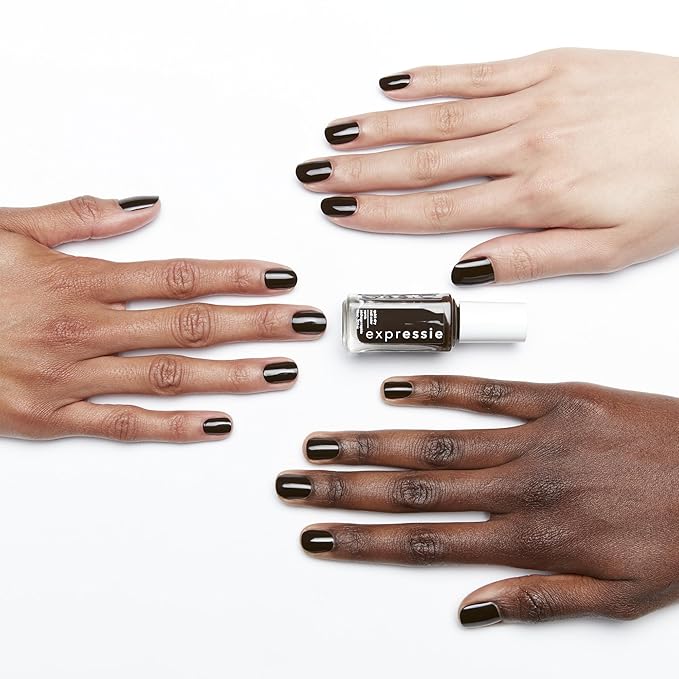 Essie expressie, Quick-Dry Nail Polish, 8-Free Vegan, Dark Brown, Take The Espresso, 0.33 fl oz