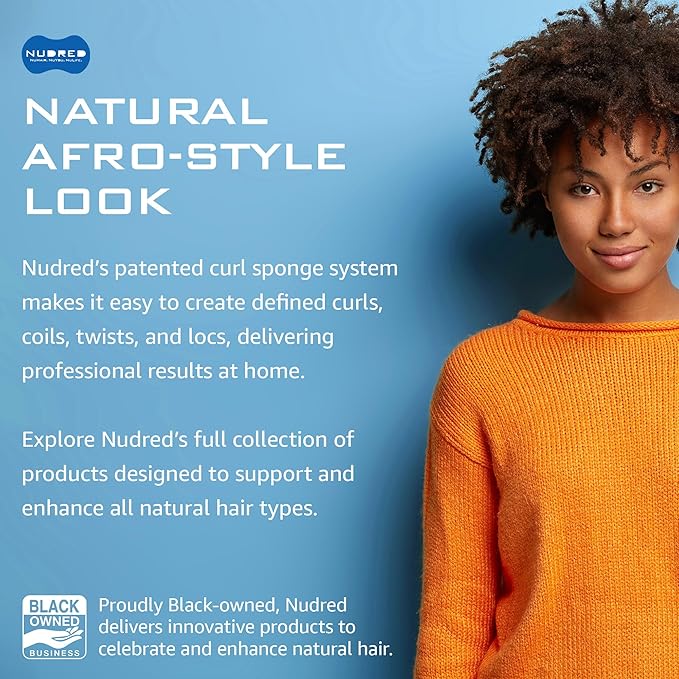 Hair Twisting Brush for Black Men and Women, Barber Tool for Afro Style Dreads, Coils & Twists, Large Hole Curl Sponge Brush (Red)