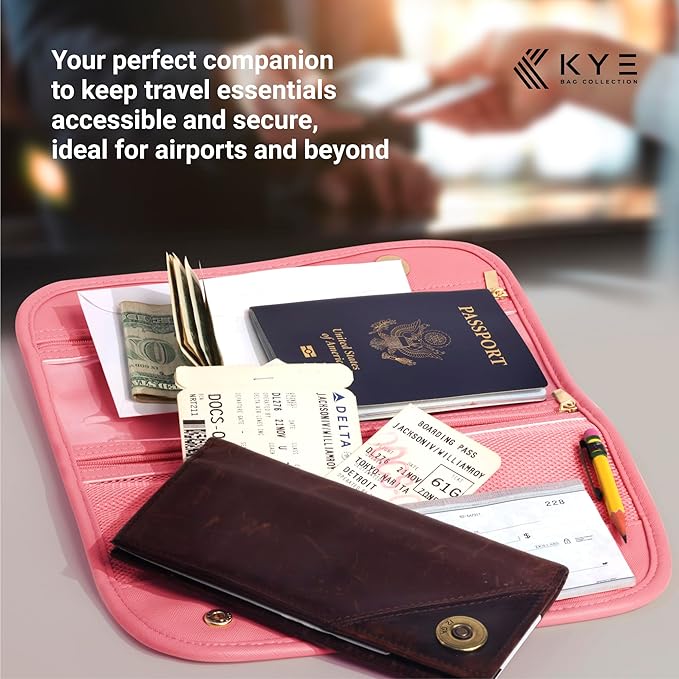 Leather Travel Toiletry Bag for Men with Removable Cover and Hanging Hook - Dopp Kit for men - Makeup Bag Organizer for Women for all your Travel Essentials (PINK)