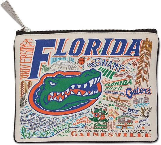 Catstudio Collegiate Zipper Pouch, University of Florida Travel Toiletry Bag, Ideal Gift for Alumni, Makeup Bag, Dog Treat Pouch, or Travel Purse